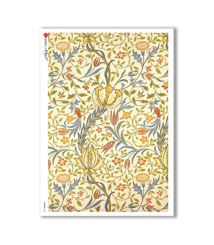Premium Rice Paper - Pattern-0132 - 1 Design of A4